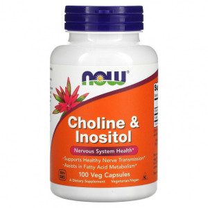 NOW, Choline & Inositol, 100 капс (100 порций)