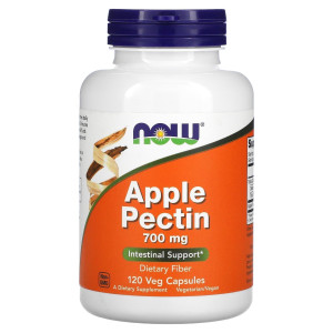 NOW, Apple Pectin 700 мг, 120 капс (60 порций)