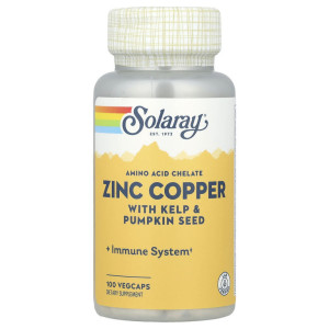 Solaray, Zinc+Copper 50 mg, 100 капс