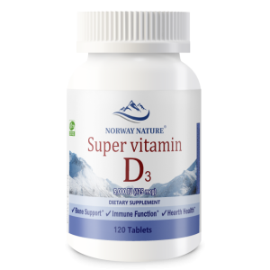 Norway Nature, Super Vitamin D3, 5000 IU, 120 табл (120 порций)