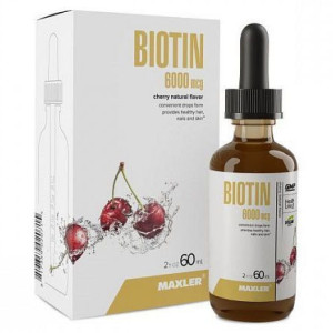 MAXLER, Biotin 6000, 60 мл, вкус