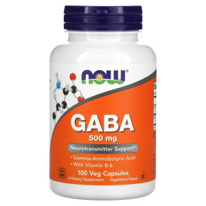 NOW, GABA With Vitamin B6 500 мг