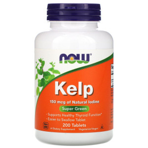 NOW, Kelp 150 мкг, 200 табл (200 порций)