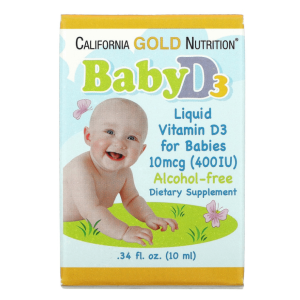 California Gold Nutrition, Baby Vitamin D3 400 МЕ,10 мл (300 порций)