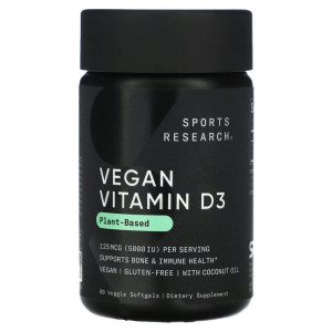 Sport Research, Vegan D3 5000, 60 капс