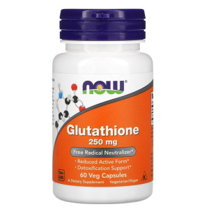 NOW, Glutathione 250 мг, 60 капс (60 порций)