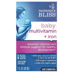 Mommy's Bliss, Baby Multivitamin + Iron Drops, 30 мл