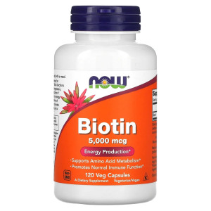 NOW, Biotin 5000 мкг