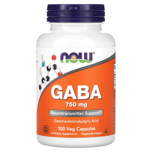 NOW, GABA, 750 мг