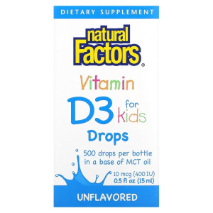 Natural Factor, Kids D3, 15 мл