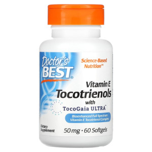 Doctor's Best, Vitamin E 50 мг, 60 софтгель (60 порций)