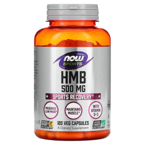 NOW, HMB 500 мг, 120 капс (60 порций)