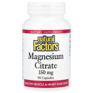 Natural Factor, Magnesium Citrate, 90 капс