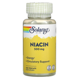 Solaray, Niacin, 500 мг, 100 капс (100 порций)