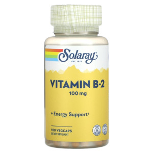 Solaray, Vitamin B-2 100 мг, 100 капс (100 порций)