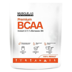 MUSCLELAB, BCAA + B6, 350 г (35 порций)
