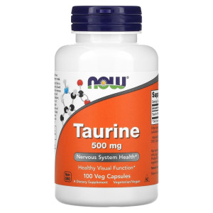 NOW, Taurine, 500 мг, 100 капс (100 порций)